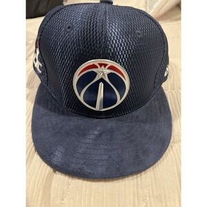 Washington Wizards New Era‎ Mesh Snap Back Hat With Suede Brim Blue